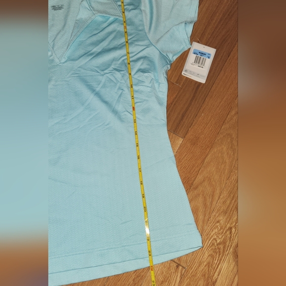 NEW DEADSTOCK VINTAGE NIKE DRIFIT GOLF PERFORMANCE POLO NO BUTTON V-NECK SZM - Picture 11 of 16